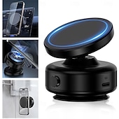 abordables Chargeurs de voiture-Support de téléphone portable magnétique à ventouse électrique réglable à 360 degrés, mains libres, pour voiture/salle de sport/miroir/surface lisse, compatible avec l&#039;iPhone Magsafe