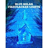 abordables Guirlandes solaires-Guirlande lumineuse solaire de 6 m, 200 LED, blanc chaud, blanc froid, bleu, guirlande lumineuse en fil de cuivre EL 5 mm, lumières de vacances 3 V à énergie solaire, 1 ensemble