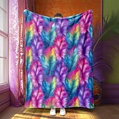 abordables Couvertures de lit-couverture de carnaval au design vibrant et festif, parfaite pour ajouter une touche joyeuse à votre espace, tissu doux et confortable pour un confort ultime, idéal pour les jetés de canapé, les couvre-lits ou les voyages, légère