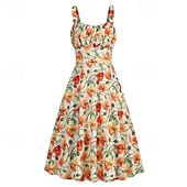 olcso Ruhák-Elegáns Κλασσική 1950-es Ruhák A-vonalú Női Valentin nap Esemény / Buli Randi Zsúr Felnőttek Ruha Tavaszi nyár