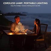 economico Lampade da tavolo-lampada da scrivania a led in ferro ricaricabile con usb &amp;regolazione tricolore per impieghi gravosi per bar ristorante