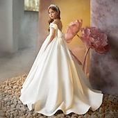 cheap Flower Girl&#039;s Dresses-Flower Girl Dress Girls&#039; First Communion Dress Party Dress Performance Wedding Party Princess Sweet Mesh Solid Color Sleeveless Off Shoulder Ivory kids