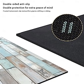 economico Tappeti corridoio-tappeto effetto legno vintage tappeto da cucina tappeto antiscivolo antiolio tappeto da soggiorno tappeto da interno ed esterno arredamento camera da letto tappeto da bagno tappeto da ingresso zerbino