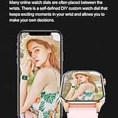cheap Smartwatch-Smartwatch 2-Inch OLED Screen Bluetooth Call Voice Assistant Heart Rate And Blood Glucose Monitoring Waterproof Bluetooth Call Non-Invasive Blood Glucose Measurement Blood Component Measurem