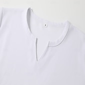 preiswerte T-Shirt mit Waffelstrick-Herren Waffelhemd T Shirt T-Shirt Langarmshirt Langarm V Ausschnitt Frühling &amp; Herbst Einfach Mode Designer Basic Klassicher Stil Urlaub Straße Ausgehen Schwarz Weiß Orange Top T-Shirt für Herren