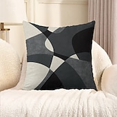 billige geometrisk stil-argyle mønster dekorative putetrekk 1 stk myk firkantet putetrekk putetrekk for soverom stue sofa sofa stol svart grå hvit rød