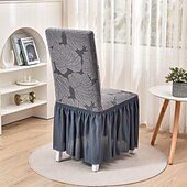 billiga Fåtöljskydd och armlöst stoltäckning-stolsöverdrag med kjolfåll elegant och snygg design mjukt och slitstarkt tyg perfekt för matsal eller speciella tillfällen ger fullt stolskydd lätt att installera och maskintvättbar