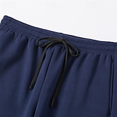 preiswerte Sweatpants-Herren Jogginghose Trainingshose Jogginghose Jogger Hose Hosen Jogginghose mit geradem Bein Ausgestellte Jogginghose Kordelzug Elastische Taille Bein mit Reißverschluss Glatt Komfort Warm In voller