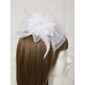 preiswerte Faszinator-Fascinator Hüte Kopfbedeckung Netz Teeparty Pferderennen Ladies Day Melbourne Cup Handgemacht mit floralem Kopfschmuck Kopfbedeckung Kleid zum Beeindrucken Renntag Kleid