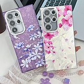 Недорогие Чехлы для Samsung-телефон Кейс для Назначение SSamsung Galaxy S24 Ultra S24 Plus S24 S24 ФЭ S23 Ultra А55 А35 А25 А15 5Г S25 Ультра Кейс на заднюю панель с ремешком на запястье Защита от удара Ретро ТПУ ПК