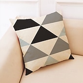 billige geometrisk stil-1 sett med 9 stk moderne putetrekk geometri serie dekorativ faux lin kaste putetrekk hjem sofa dekorativ utendørs pute til sofa sofa seng stol