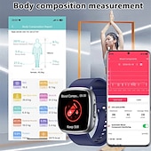 economico Smartwatch-ET593 Smart Watch Monitoraggio della Pressione Sanguigna Monitoraggio della Salute Bluetooth Chiamate SOS Uomini Donne Tracker Sport Fitness Smartwatch