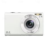 お買い得  アクションカメラ-デジタルカメラ 4k ビデオブログカメラ 48MP デジタルズーム ポータブル ポイントアンドシュート デジカメ 32GB/64GB/128GB メモリカード付属