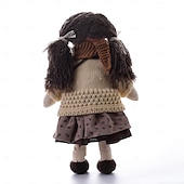 preiswerte Puppen-Waldorfpuppe mit Baumwollkörper, Künstlerpuppe, handgefertigte Mini-Anziehpuppe zum Selbermachen (Zubehör Bär nicht im Lieferumfang enthalten) für Weihnachtsgeschenke