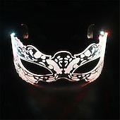 cheap Decorative Lights-Acrylic LED Glasses Mask- Lighted Up Festive Party Cheer Butterfly Glasses, KTV Bar Glasses with Colorful Changes Button Battery Powered - 1PC
