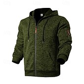 abordables sweats à capuche basiques pour hommes-Homme Sweat à capuche Sweat à capuche zippé Sweat à capuche tactique Rouge vin Vert Véronèse bleu marine Gris Clair Gris foncé Capuche Plein Sport &amp; Loisir du quotidien Vacances Vêtement de rue Frais