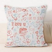 abordables Housse de coussin de vacances-Housse de coussin décorative en forme de rouge à lèvres de mariage 1PC Housse de coussin carrée douce Housse de coussin pour chambre salon canapé fauteuil