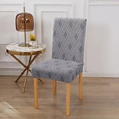 preiswerte Esszimmerstuhl-Abdeckung-Stretch-Bezüge für Esszimmerstühle Stuhlhussen, elastische und langlebige Schonbezüge, perfekt zum Schutz und Erfrischen von Esszimmerstühlen, geeignet für Esszimmerstühle mit hoher Rückenlehne