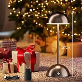 economico Lampade da tavolo-lampada da scrivania retrò in metallo - luce da comodino touch con ricarica wireless tramite USB per casa, soggiorno, camera da letto, 1 pz