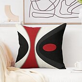 billige geometrisk stil-geometrisk pynteputetrekk 1stk mykt firkantet putetrekk putetrekk til soverom stue sofa sofastol svart rød grå