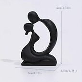 abordables Statues-Statue de couple en résine s&#039;embrassant, artisanat artistique pour la décoration de la maison, du salon, du bureau, du café, polyvalente pour l&#039;intérieur &amp;ornement d&#039;entrée de table d&#039;extérieur pour