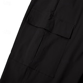 cheap Cargo Pants-Men&#039;s Cargo Pants Cargo Trousers Trousers Drawstring Elastic Waist Multi Pocket Plain Comfort Breathable Casual Daily Fashion Streetwear Black Light Green