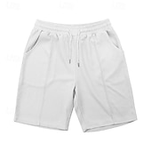 cheap Men's Basic Tees sets-Men's Waffle Shirt 2 Piece T-shirt Suits Tee Short Sleeve Short Pant Crew Neck Spring &amp; Summer Plain Fashion Designer Basic 2 Piece Vacation Street Going out Black White Gray Top Tee for Men
