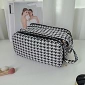 economico Portagioie e porta trucchi-Borsa cosmetica da viaggio di grande capacità, organizer per il trucco multifunzionale con portapennelli, borsa portaoggetti portatile per articoli da toeletta per donna