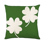 billiga Kuddfodral för semester-dekorativa slängkuddar fodral saint patrick&#039;s day 1 st shamrock mjukt fyrkantigt kuddfodral örngott för sovrum vardagsrum soffa soffstol