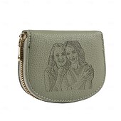 baratos Para mulheres-Carteira de Foto Gravada Personalizada - Melhor Presente para Mãe - Carteira de Couro Personalizada com Foto Presente Perfeito para Casamento Dia das Mães Aniversário Natal e Presente Sazonal para Ela