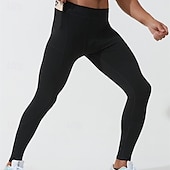 abordables Pantalones de Correr &amp; Mallas-Hombre Leggings Running Leggings Cintura elástica Capa base Exterior Deporte Deportivo Otoño Secado rápido Suave Compresión Reductor del Sudor Power Flex Maratón Corriendo Rutina de ejercicio Pitillo