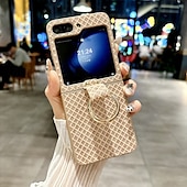 Χαμηλού Κόστους Samsung Θήκη-τηλέφωνο tok Για Samsung Galaxy Z Flip 6 Z Flip 5 Z Flip 4 Πίσω Κάλυμμα Δαχτυλίδι πόρπη Ανθεκτική σε πτώσεις Ρετρό PC