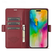 abordables Coques iPhone-téléphone Coque Pour iPhone 16 Pro Max Plus iPhone 15 Pro Max Plus iPhone 14 13 12 11 Pro Max Plus Mini Couvercle rabattable Avec Support Fente pour carte Antichoc Rétro TPU faux cuir