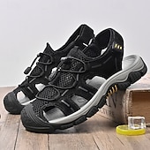 baratos sandálias de exterior-Sandálias masculinas para atividades ao ar livre, com design durável e respirável, tiras ajustáveis e sola antiderrapante. Perfeitas para caminhadas, atividades aquáticas, férias na praia e uso casual no verão.