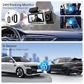 billige Bil-DVR-K26 1440p Nytt Design / HD / med bakkamera Bil DVR 150 grader Bred vinkel IPS Dash Cam med WIFI / GPS / G-Sensor 4 infrarøde LED Bilopptaker