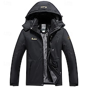 Χαμηλού Κόστους Αθλητικό Μπουφάν-Ανδρικά Χειμωνιάτικα μπουφάν Μπουφάν fleece Αδιάβροχο Jachetă de Drumeție ΕΞΩΤΕΡΙΚΟΥ ΧΩΡΟΥ Καθημερινά Ρούχα Ζεστό Τσέπη Φθινόπωρο Χειμώνας Συνδυασμός Χρωμάτων Μοντέρνα Κομψό στυλ street Με Κουκούλα