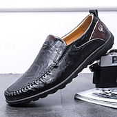 abordables Chaussures sans lacets &amp; mocassins-Mocassins à enfiler en similicuir marron clair pour hommes avec détails cousus à la main – chaussures décontractées confortables pour le travail, les voyages et le quotidien