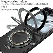 お買い得  サムスン用ケース-電話 ケース 用途 サムスンのギャラクシー Z Flip 3 バックカバー スタンド付き 耐衝撃 レトロ風 強化ガラス PC