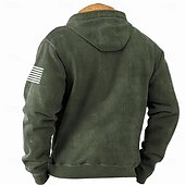 abordables sweat à capuche en polaire pour hommes-Homme Cerf Toison Sweats à Capuche Sweat à capuche Sweat à capuche Capuche Mode 3D effet Vacances Chasse Bleu Marron Zippé Poche Automne Hiver Designer
