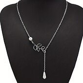 economico Collane-Collana Argento placcato Cromo Per donna Lusso geometrico Di forma geometrica Collana Per Feste