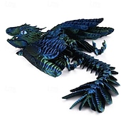 economico Giochi innovativi-drago wyvern piumato drago stampato in 3d drago articolato drago irrequieto giocattoli stampati in 3d animale domestico da tavolo