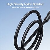 رخيصةأون كابلات الهاتف الخليوي-جوي روم كابل يو اس بي سي 60W 6.6 قدم USB A إلى micro USB / USB C. 3 A خاصية الشحن السريع نايلون مضفر من أجل سامسونج شاومى هواوي اكسسوارات الجوال