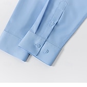 halpa Miesten napilliset paidat-Miesten Paita Pukupaita Button Up paita Tavallinen Häät Juhla Musta Valkoinen Vaalean vihreä Vaaleanpunainen Pitkähihainen Kauluskäänne 봄 &amp; Syksy Vaatetus