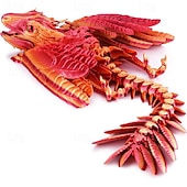 economico Giochi innovativi-drago wyvern piumato drago stampato in 3d drago articolato drago irrequieto giocattoli stampati in 3d animale domestico da tavolo