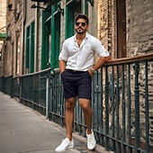 cheap Work Shorts-Men's Dress Shorts Work Shorts Casual Shorts Golf Shorts Pocket Straight Leg Solid Colored Comfort Wearable Knee Length Outdoor Daily Streetwear Stylish Black Brown