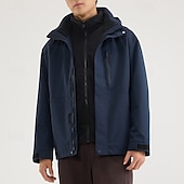 abordables Softshell, polares y chaquetas de montaña-Mujer Chaqueta Softshell Chaqueta para senderismo Invierno Al aire libre Bloque de color Mantiene abrigado Forro Polar Resistente al Viento Resistente al Agua Chaquetas 3-en-1 Chaqueta de Invierno
