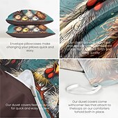 cheap 100% Cotton-Rooster Funny Duvet Cover Set 100% Cotton Soft and Comfortable Bedding Set with Fun Rooster Print Cozy and Stylish Perfect for Bedroom Decor Easy Care and Machine Washable