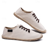 Χαμηλού Κόστους Ανδρικά Sneakers-ανδρικά casual αθλητικά παπούτσια εσπαντρίγιας, ελαφριά παπούτσια με κορδόνια με σόλα από γιούτα, κομψά καλοκαιρινά παπούτσια για καθημερινή χρήση και υπαίθριες δραστηριότητες