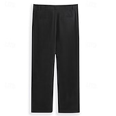 preiswerte Chinos-Herren Hose Hosen Chinesisch Chino Chino Hosen Freizeithose Knopf Vordertasche Glatt Komfort Weich Geschäft Täglich Ausgehen Modisch Strassenmode Hellkaki Schwarz Mikro-elastisch