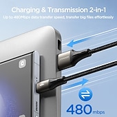 Недорогие Кабели для мобильных телефонов-Комната отдыха USB-кабель типа C 27W 3,9 фута USB-A к USB-C 3 A Быстрая зарядка нейлон плетеный Назначение iPad Samsung Xiaomi Аксессуар для мобильных телефонов